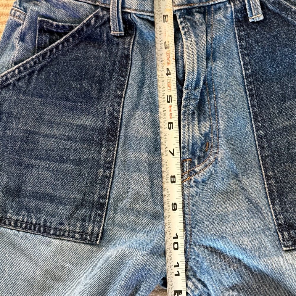 MOTHER The Patch Maven Heel Wide Leg  High Rise Jeans in Love Triangle Size 25 - Picture 6 of 12